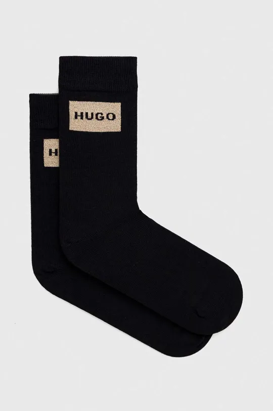 Čarape HUGO 2-pack  80% Pamuk, 17% Poliamid, 2% Elastan, 1% Metalično vlakno