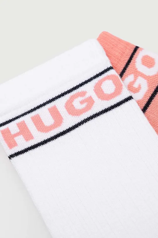 Ponožky HUGO 2-pack ostrá růžová