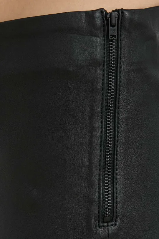 czarny Bruuns Bazaar spodnie skórzane Christa