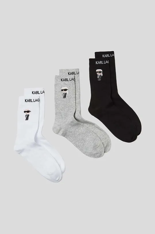 Ponožky Karl Lagerfeld 3-pak  70 % Organická bavlna, 28 % Polyamid, 2 % Elastan