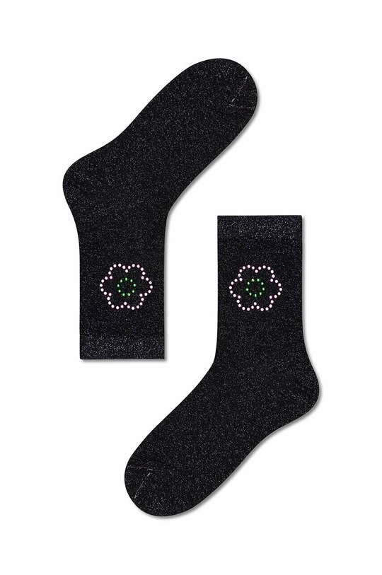 μαύρο Κάλτσες Happy Socks Black Violetta Crew Γυναικεία