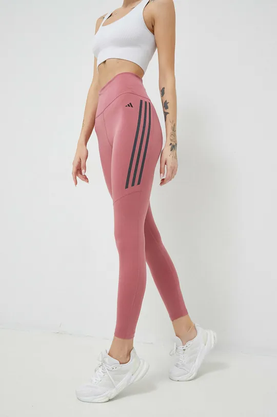 różowy adidas Performance legginsy do biegania DailyRun