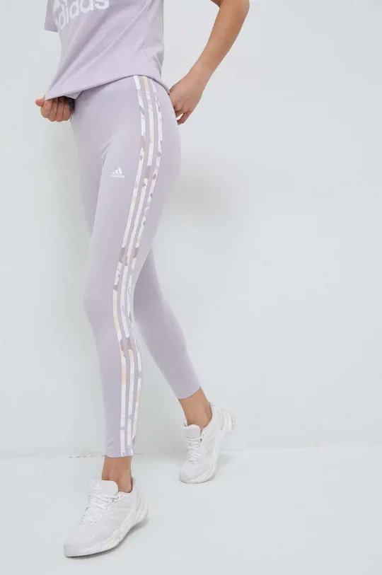 fioletowy adidas legginsy Damski