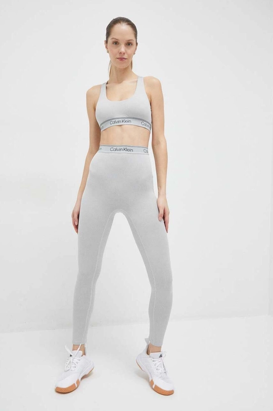 Calvin Klein Performance leggings da allenamento CK Athletic grigio