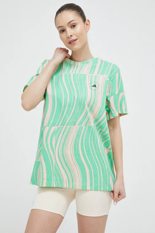 πράσινο Βαμβακερό μπλουζάκι adidas by Stella McCartney Γυναικεία