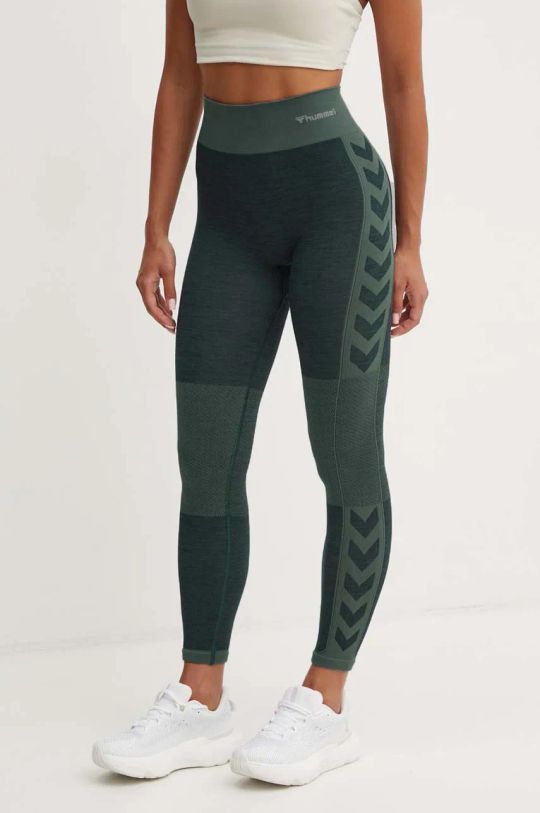 Hummel leggings da allenamento Clea maglia verde 210511