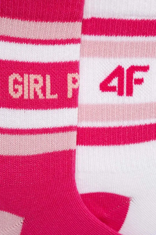 Παιδικές κάλτσες 4F 2-pack ροζ