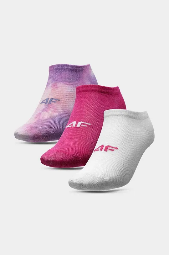 рожевий Дитячі шкарпетки 4F 3-pack Для дівчаток