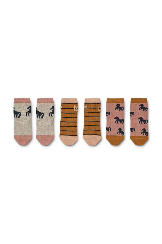 Дитячі шкарпетки Liewood 3-pack рожевий