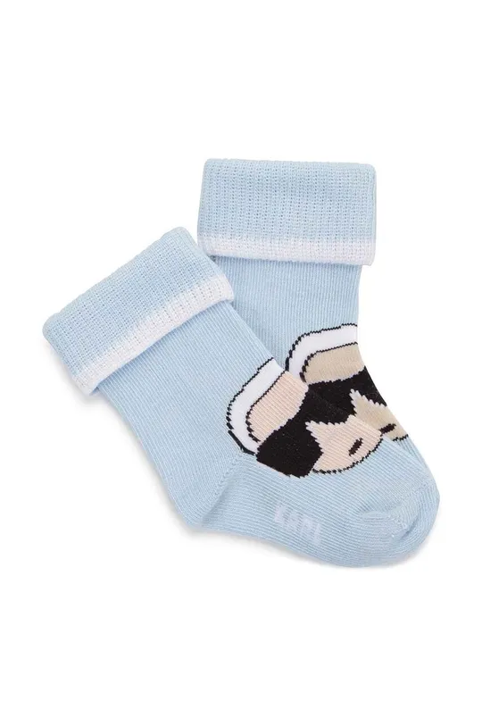 Detské ponožky Karl Lagerfeld 2-pak modrá