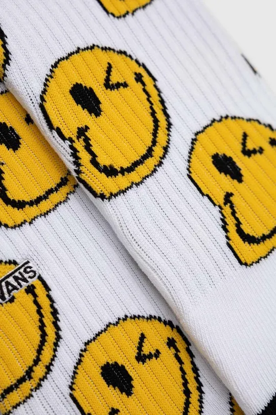 Dječje čarape Vans SMILEY DRIP CREW Black/White bijela