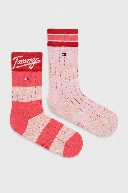 roza Dječje čarape Tommy Hilfiger 2-pack Dječji