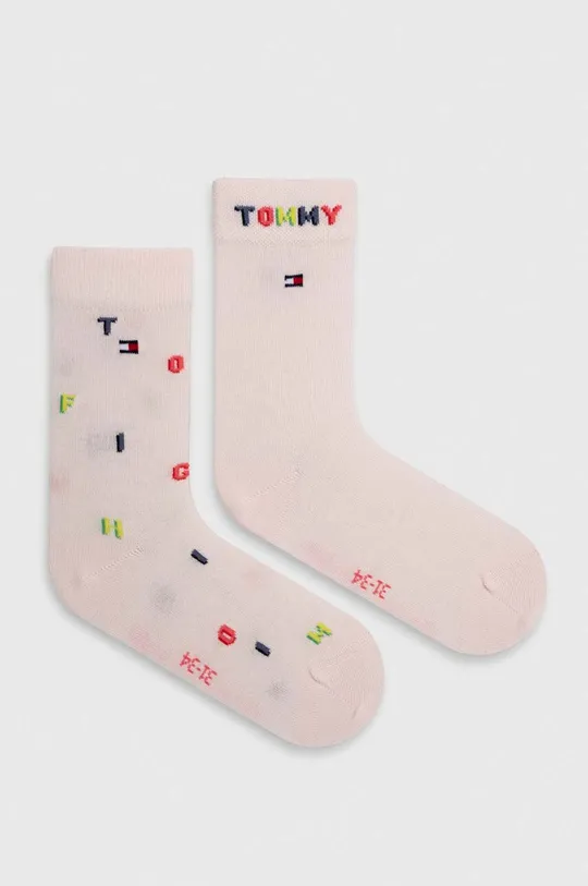 roza Otroške nogavice Tommy Hilfiger 2-pack Otroški