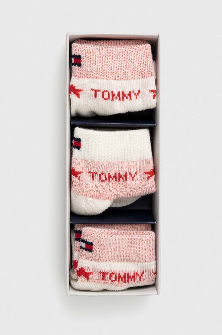 Tommy Hilfiger skarpetki niemowlęce 3-pack pastelowy różowy