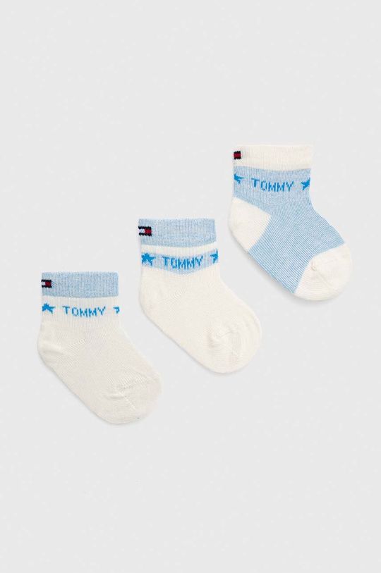 blady niebieski Tommy Hilfiger skarpetki niemowlęce 3-pack Dziecięcy