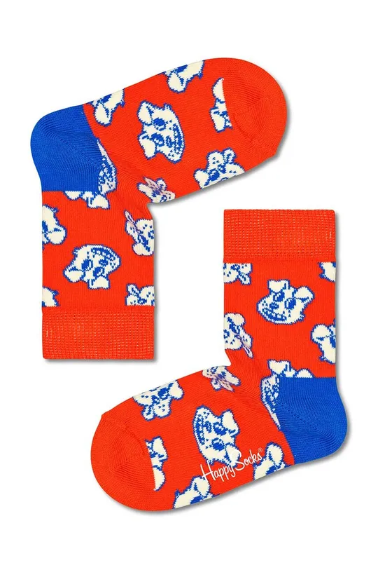 czerwony Happy Socks skarpetki dziecięce Kids Dog Dziecięcy