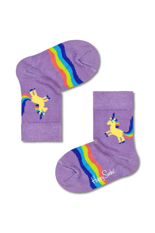 μωβ Παιδικές κάλτσες Happy Socks Kids Rainbow Tail Παιδικά
