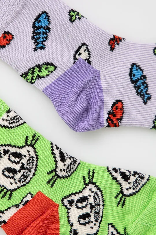 Happy Socks skarpetki dziecięce Kids Cat and Fish 2-pack multicolor