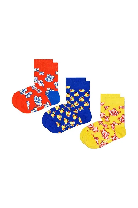 πολύχρωμο Παιδικές κάλτσες Happy Socks Kids Animal 3-pack Παιδικά