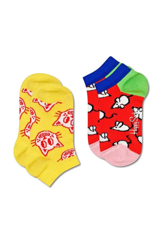 барвистий Дитячі шкарпетки Happy Socks Kids Cat & Mouse 2-pack Дитячий