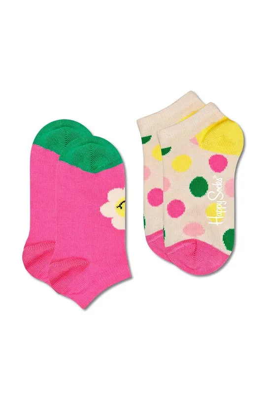 multicolor Happy Socks skarpetki dziecięce Kids Smiley Daisy 2-pack Dziecięcy