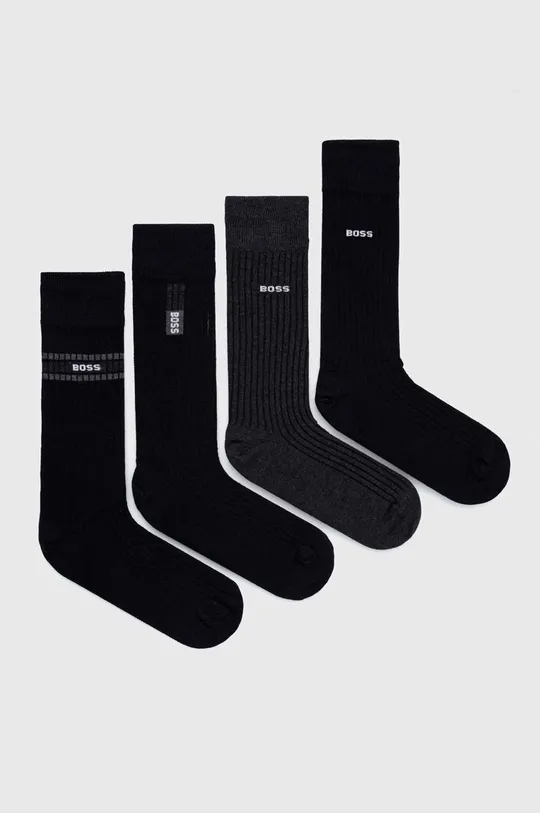 μαύρο Κάλτσες BOSS 4-pack Ανδρικά