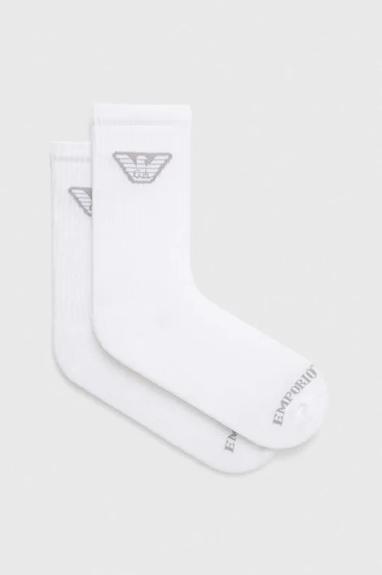 biały Emporio Armani Underwear skarpetki 2-pack Męski