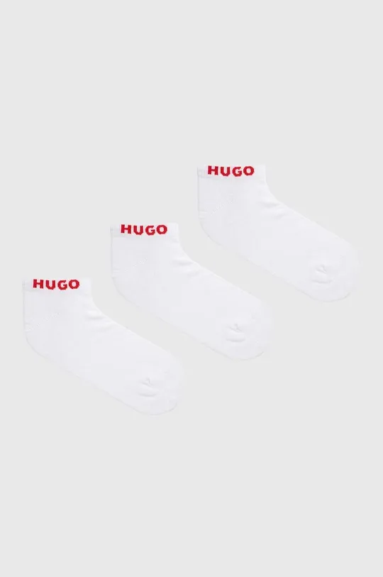 biela Ponožky HUGO 3-pak Pánsky