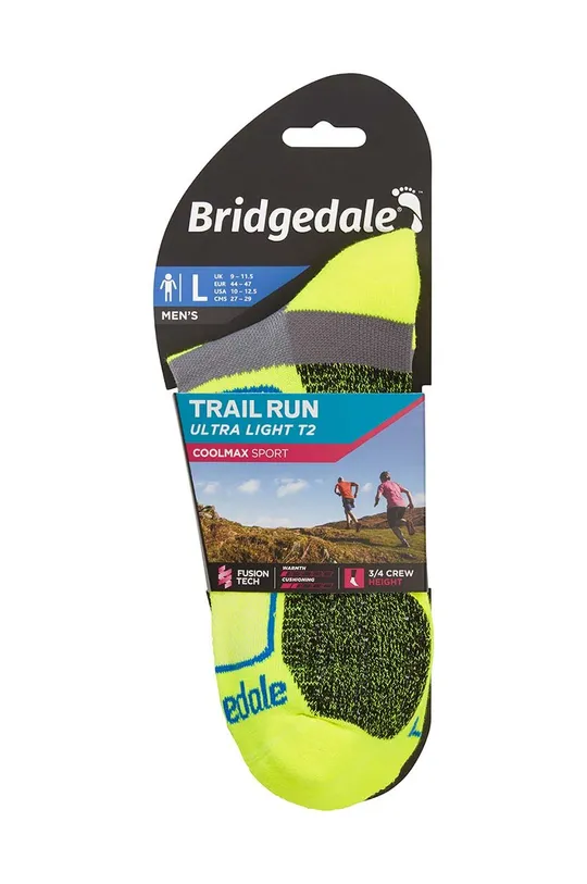 Κάλτσες Bridgedale Ultralight T2 Coolmax Sport 3/4  60% Νάιλον, 37% COOLMAX®, 3% LYCRA®