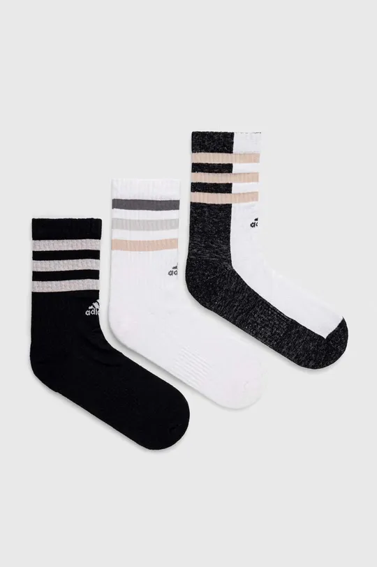 fekete Adidas vászonkeverék zokni 3 db Uniszex