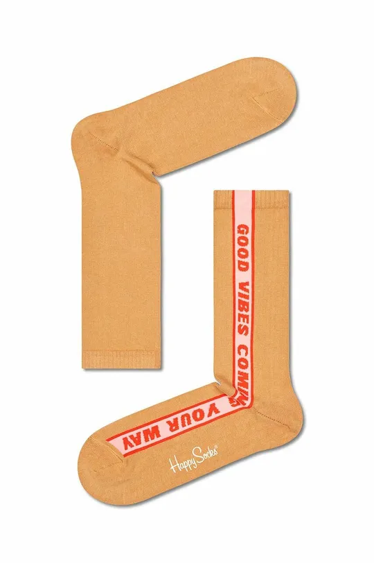 πορτοκαλί Κάλτσες Happy Socks Good Vibes Unisex