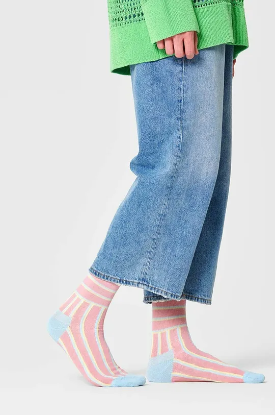 Κάλτσες Happy Socks Blocked Stripe  86% Βαμβάκι, 12% Πολυαμίδη, 2% Σπαντέξ