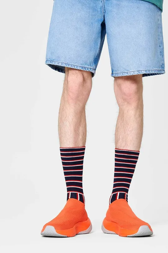Κάλτσες Happy Socks Blocked Stripe σκούρο μπλε