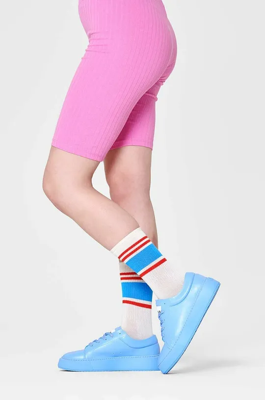 Κάλτσες Happy Socks Blocked Stripe μπεζ