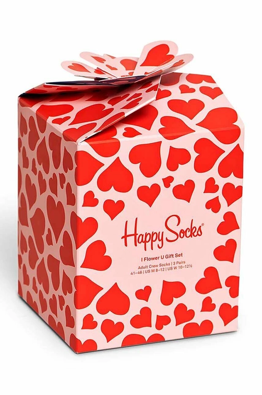 többszínű Happy Socks zokni Flower Us 3 pár Uniszex