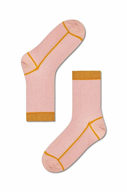 ροζ Κάλτσες Happy Socks Light Pink Liv Crew Unisex