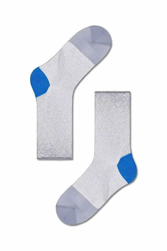 γκρί Κάλτσες Happy Socks Light Blue Franca Ankle Unisex