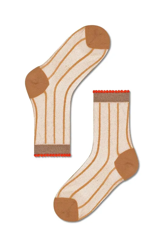 бежевый Носки Happy Socks Light Brown Lilly Ankle Unisex