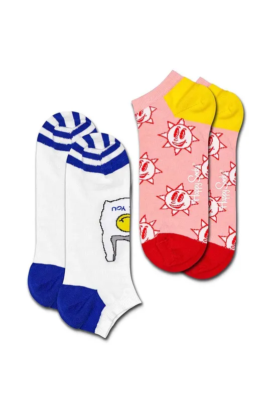 πολύχρωμο Κάλτσες Happy Socks Great Day Low Sock 2-pack Unisex