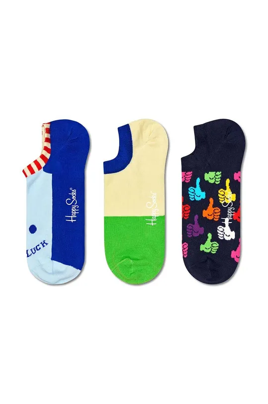 πολύχρωμο Κάλτσες Happy Socks Lucky No Show Sock 3-pack Unisex
