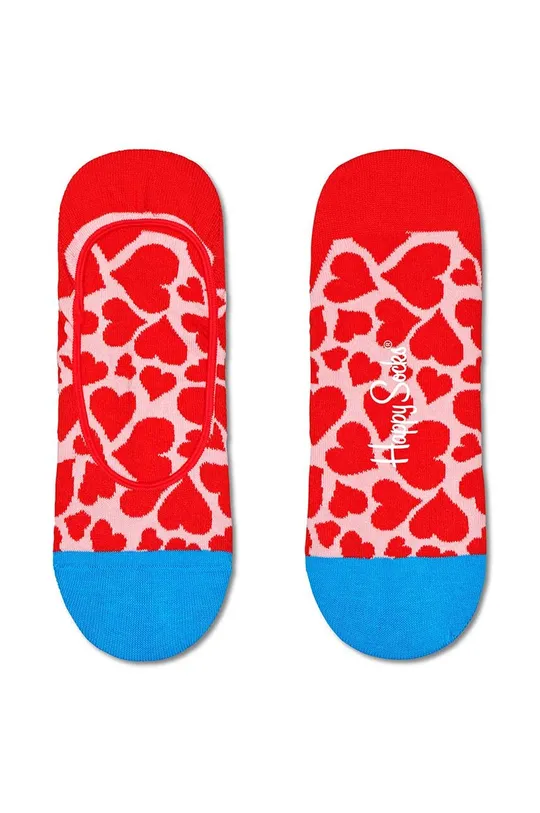 rdeča Nogavice Happy Socks Heart Liner Sock Unisex