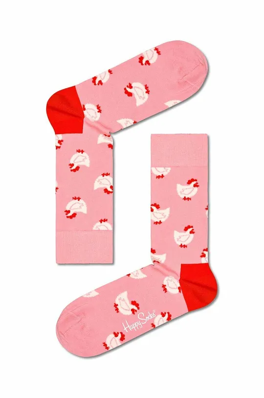 roza Nogavice Happy Socks Rooster Unisex