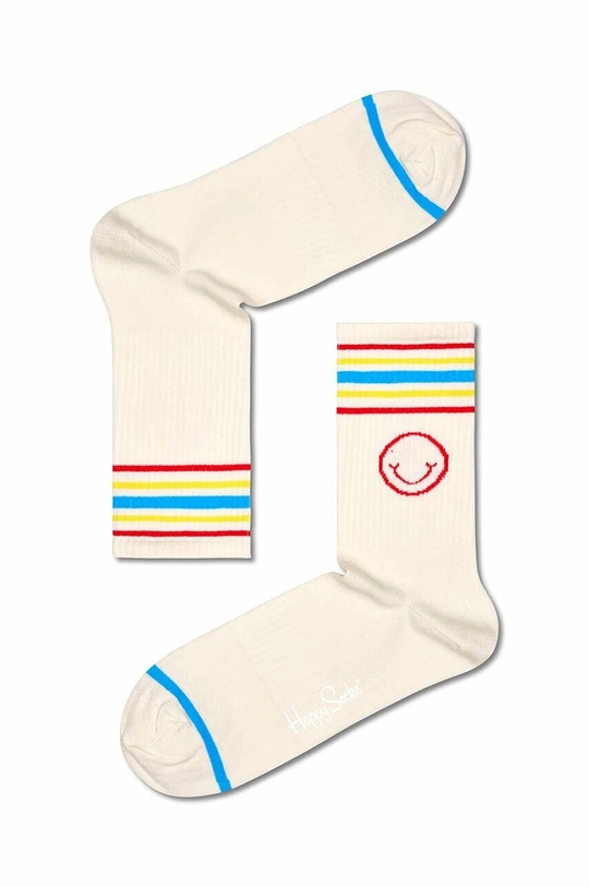 bež Nogavice Happy Socks Happy Striped Unisex