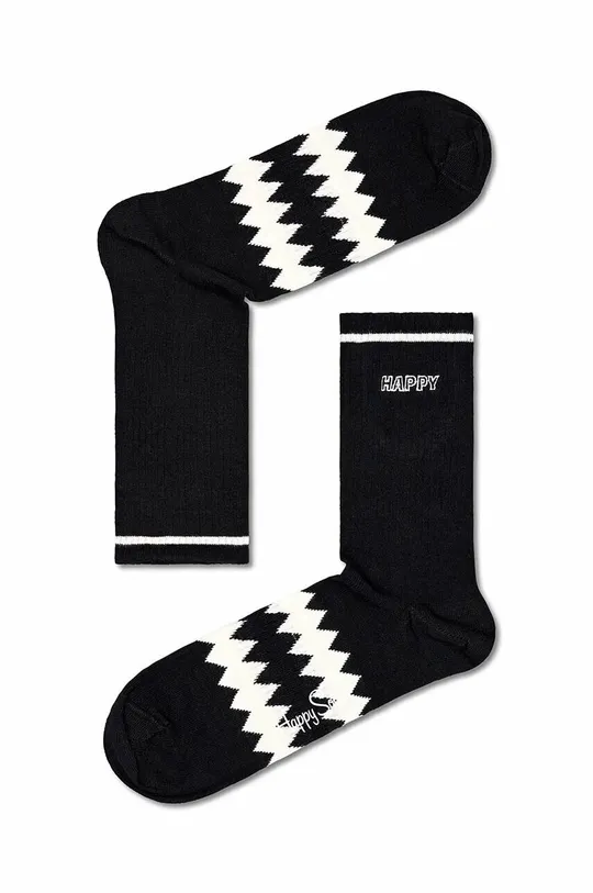 μαύρο Κάλτσες Happy Socks Zig Zag Unisex