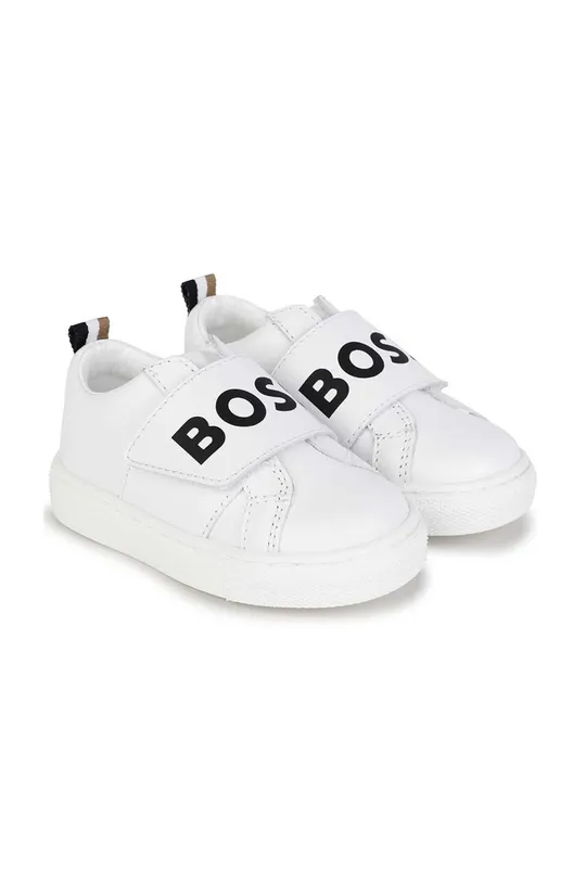 λευκό Παιδικά δερμάτινα αθλητικά παπούτσια BOSS Για αγόρια