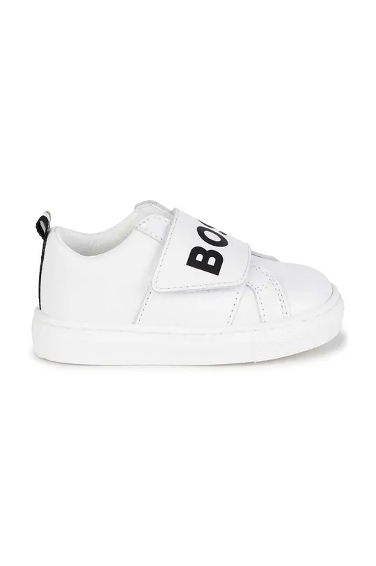 Παιδικά δερμάτινα αθλητικά παπούτσια BOSS λευκό