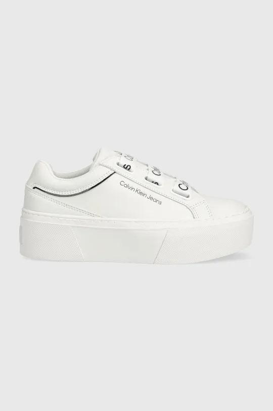 λευκό Αθλητικά Calvin Klein Jeans YW0YW00868 FLATFORM+ LOW BRANDED LACES Γυναικεία