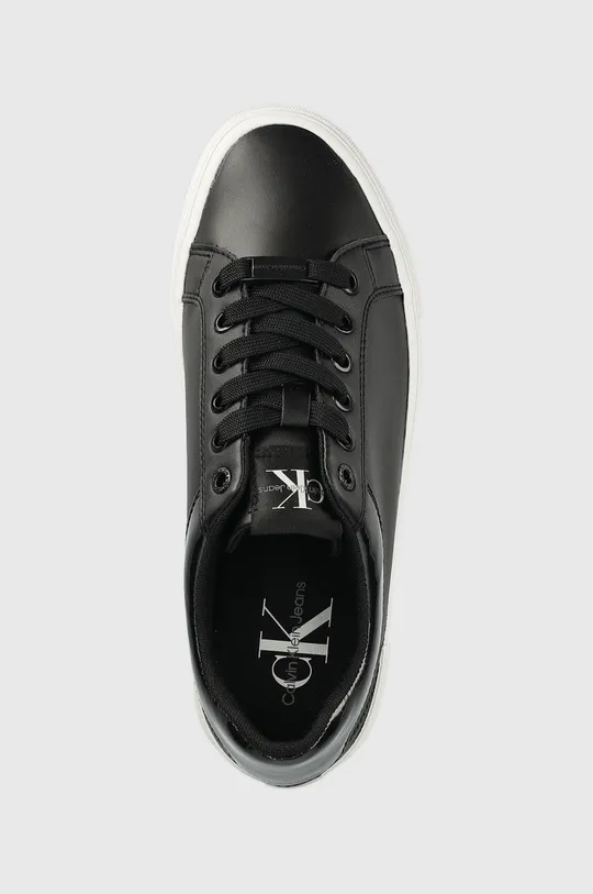 czarny Calvin Klein Jeans sneakersy YW0YW00867 VULC FLATFORM BOLD LTH-GLOSSY