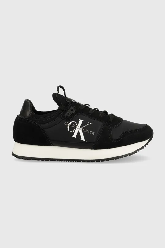 μαύρο Αθλητικά Calvin Klein Jeans YW0YW00840 RUNNER SOCK LACEUP NY-LTH W RUNNER SOCK LACE UP NY-LTH W Γυναικεία