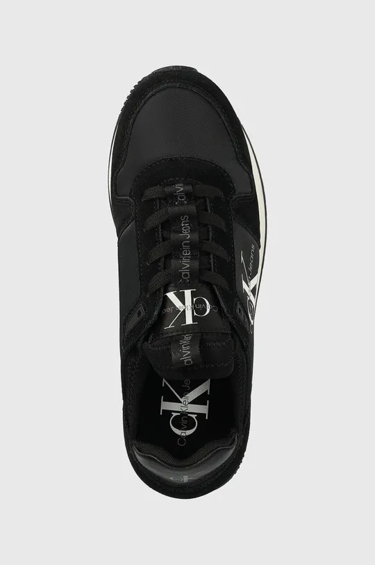 czarny Calvin Klein Jeans sneakersy YW0YW00840 RUNNER SOCK LACEUP NY-LTH W